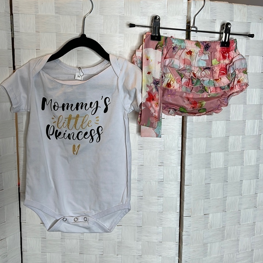 3-PIECE Mommy's Little Princess Print Bodysuit
